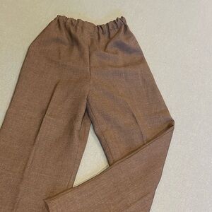 Beautful dark brown vintage handmade pants ladies small lined